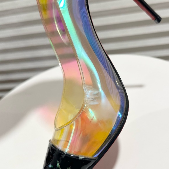 🌺 CHRISTIAN LOUBOUTIN🌺 Iridescent PVC Debout Size: 36.5 - Picture 11 of 16